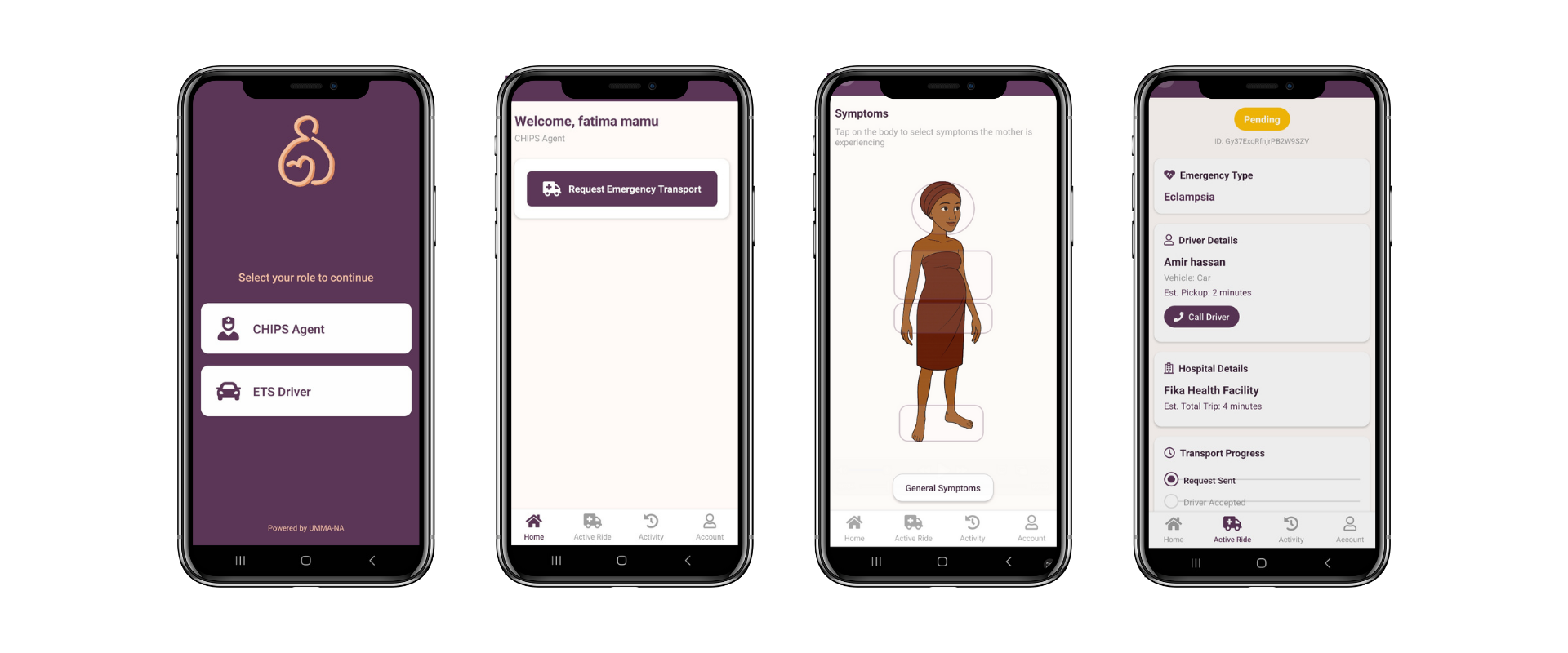 CHIPS Agent Mobile App Screens